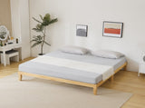 Basic bed frame painted pine wood original color King 202*192*30.5cm wooden bed single bed 18748847