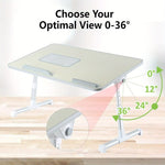 ZUN Laptop desk, adjustable laptop desk, office desk, laptop, work, reading, writing, drawing, and 00072968