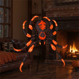 52" Large Halloween Spider Decoration with 80 LED Lights - Weatherproof Metal & Fabric Spider with 42961266