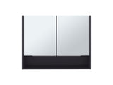 Medicine Cabinet, One Open Shelf, Three Interior Shelves, Black B097133184