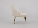 Hengming Dining Chair Modern Style Accent Chair Vertical Tufted Chair Set of 2,Beige W212P427002