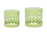 Outdoor Metal S/2 end table 73606.00GRN