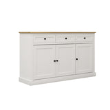 ZUN Buffet Cabinet Storage Sideboard Farmhouse Server Bar Wine Cabinet with 3 Drawers & 3 Doors W282P160416