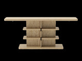 63"Vintage Narrow Console Table with 2 Tier Open Storage Shelves,Stylish Design High Weight W757P399693