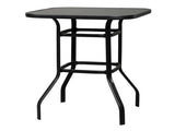 Wrought Iron Glass High Bar Table Patio Bar Table Black 70228562