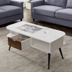 ZUN White Coffee Table for Living Room 23540126