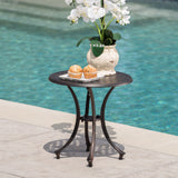 Outdoor 19" Cast Aluminum Side Table N773P348299B