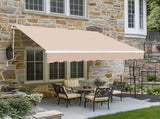 98.4"D x 117"W x 59"H retractable awning Khaki 68786834