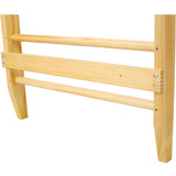 ZUN Gymnastics Wood Stall Bar, Multi-use Swedish Ladder- Wall Mounted Pull Up Bar-Physical Therapy for 15411160