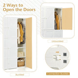 Portable Closet Clothes Modern Foldable Armoire Wardrobe Closet With 10 Cubes 81559422