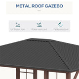 Gazebo with Galvanized Steel Roof 98874966