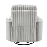 Emee Gray Corduroy Glider Recliner w/ Swivel B2726P251668