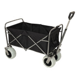 Two Pieces Heavy-Duty 500lb Capacity Beach Wagon w/9" Pneumatic Tires & Steel Frame Compact 225lb W2932P253154