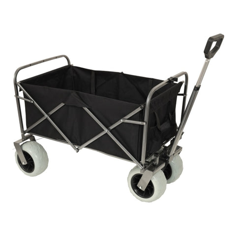 ZUN Beach Wagon with Big Wheels for Sand 500lbs capacity - All Terrain Steel Frame Utility Cart with 9" 70865367