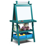 3-in-1 Double-Sided Storage Art Easel -Green 08579832