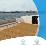 ZUN Boat Flooring, EVA Foam Boat Decking 94.5inx35in, Self Adhesive Faux Teak Marine Flooring Sheet 26423673