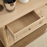 Farmhouse Style Kitchen Storage Cabinet, Large Wall Cabinet with Drawers and Doors in Roman Column W2393P300542