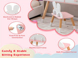 2-in-1 Kids Vanity Table Set with Detachable Mirror, White Dressing Table with Storage Shelf & 09880666
