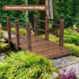 5 Feet Wooden Garden Bridge - 100% Fir Wood Construction, Easy Assembly with Hardware, Ideal for 72756106