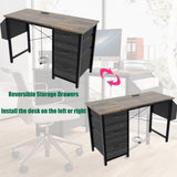 47.3"office desk with power outlet,3drawers and Side Pocket, Easy to Assemble,Frame stability W2887P240000