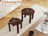 4-Piece Stackable Nesting Stools Set with Lockable Rolling Base, Solid Rubber Wood Dining Stools for 46625530