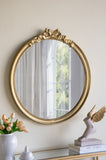 30" x 32.1" Round Decorative Wood Frame Wall Mirror W2078P288164