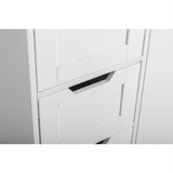 Storage Bathroom Cabinet, 2 Doors 4 Drawers Bathroom Cabinet, White 39915074