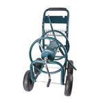 ZUN Garden Hose Reel Cart - 4 Wheels Portable Garden Hose Reel Cart with Storage Basket Rust Resistant 19822772