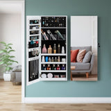 The Whole Surface PVC Film Wall Hanging Door With Lock Jewelry Cabinet Fitting Mirror Cabinet 55686677