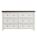 ZUN Farmhouse 6 Drawers Dresser for Bedroom, Wood Rustic Wide Chest of Drawers, Storage Dressers W2393P195491