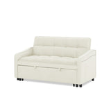 Loveseats Sofa Bed with Pull-out Bed,Adjsutable Back and Two Arm Pocket,TypeC and USB Charging with W1413124442