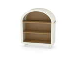 Arched Small Bookcase,Arched Storage Cabinet,Wooden Modern Arched Top Bookshelf 3 Shelves,White W2557P331018