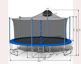 ZUN 14FT Trampoline for Adults & Kids with Basketball Hoop, Outdoor Trampolines w/Ladder and Safety W285128088