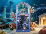 3d wooden puzzle for adults Atlantis book nook with lights model kit dollhouse DIY miniature house 37463396