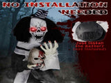 1.8ft Halloween Decoration Scary Clown, Sound-Actived Party Decor with Creepy Sound , Scary Haunted 23740045