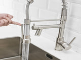 Commercial LED Kitchen Faucet with Pull Down Sprayer, Single Handle Single Lever Kitchen Sink Faucet W1932P172268