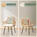 4 Pieces Patio Dining Chair Set, Outdoor Rattan Chairs for Patio, Backyard, Balcony, Garden 48338884