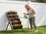 Vertical 5-Tier Raised Garden Bed with Wheels & Removable Planter Boxes for Patio Balcony 61745860