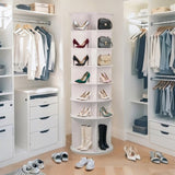 7 Tier Rotating Rack, High Bottom Design Rotating Rack Tower, Free Standing 360&deg Spinning W3204P293796