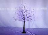 3 Pac Halloween Spooky Tree with Purple Lights, 4FT 5FT and 6FT, Lighted Black Tree for Halloween 02082078