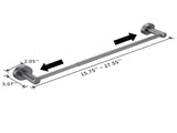 Bathroom Hardware Set, Thicken Space Aluminum 3 PCS Towel bar Set- Gun Grey 16-27 Inches Adjustable 10204461