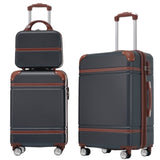 Hardshell Luggage Sets 3 Pieces 20"24" Luggages and Cosmetic Case Spinner Suitcase with TSA Lock N732P171583B