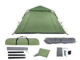 240*240*150cm Spring Quick Open Four-Person Family Tent Camping Tent Green 63071113