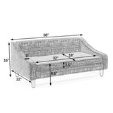 Durable Elevated Dog Sofa Bed,Pet sofa with modern irregular armrest design,Comfortable soft dog W487P266083