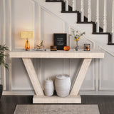 60 Inches Vintage Distressed Wood Entryway Bench with 2-Tier Solid Wood Veneer Storage Cabinet, W1445P287872