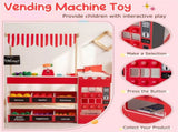 Red Wooden Kids Supermarket Playset Vending Machine, 90.1778.74104.14cm Grocery Store Toy 89690852