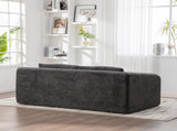 71" 2-in-1 Pull Out Foldable Loveseat Sofa Bed with Armrest & Backrest Pillows, Convertible Chenille W3118P388902