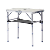 Outdoor Folding Camping Table, 2ft Portable Pinic Table with 3 Adjustable Height, Small Aluminum 11203200