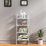 ZUN WTZ Book Shelf, White Bookshelf, Ladder Bookcase, 4 Tier Tall Book case for Bedroom, Living Room, 22380449