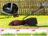 12 ampere 13.5 inch electric rope lawn mower with dual safety switches -Red 48582544